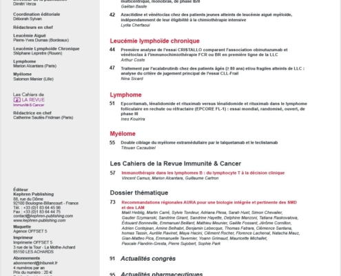 LA-REVUE-TRIBUNEK-HEMATO-V06N02-SOMMAIRE