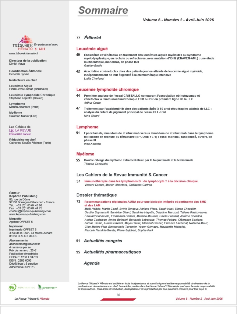 LA-REVUE-TRIBUNEK-HEMATO-V06N02-SOMMAIRE